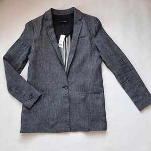 Banana Republic Denim Linen Boyfriend Blazer